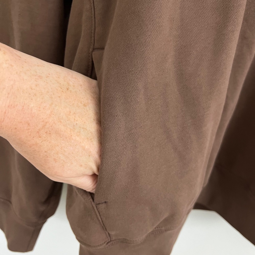Uniqlo Hoodie Mens Medium Brown Long Sleeve Pullover - Picture 6 of 10